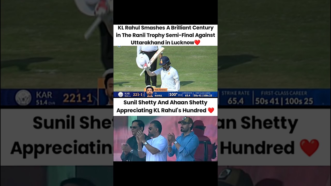 KL Rahul smashes a brilliant century in the Ranii Trophy semi-final against Uttarakhand #cricket
