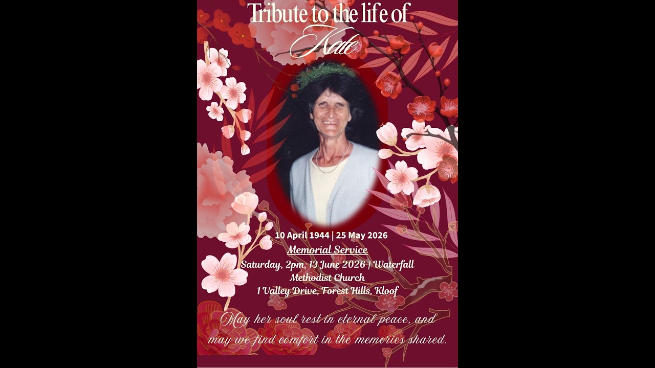 Kate Venter's Memorial Service