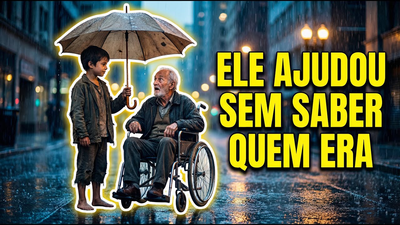 MENINO DESCALÇO AJUDA UM ESTRANHO NA CHUVA… NO DIA SEGUINTE SUA VIDA MUDA PARA SEMPRE!