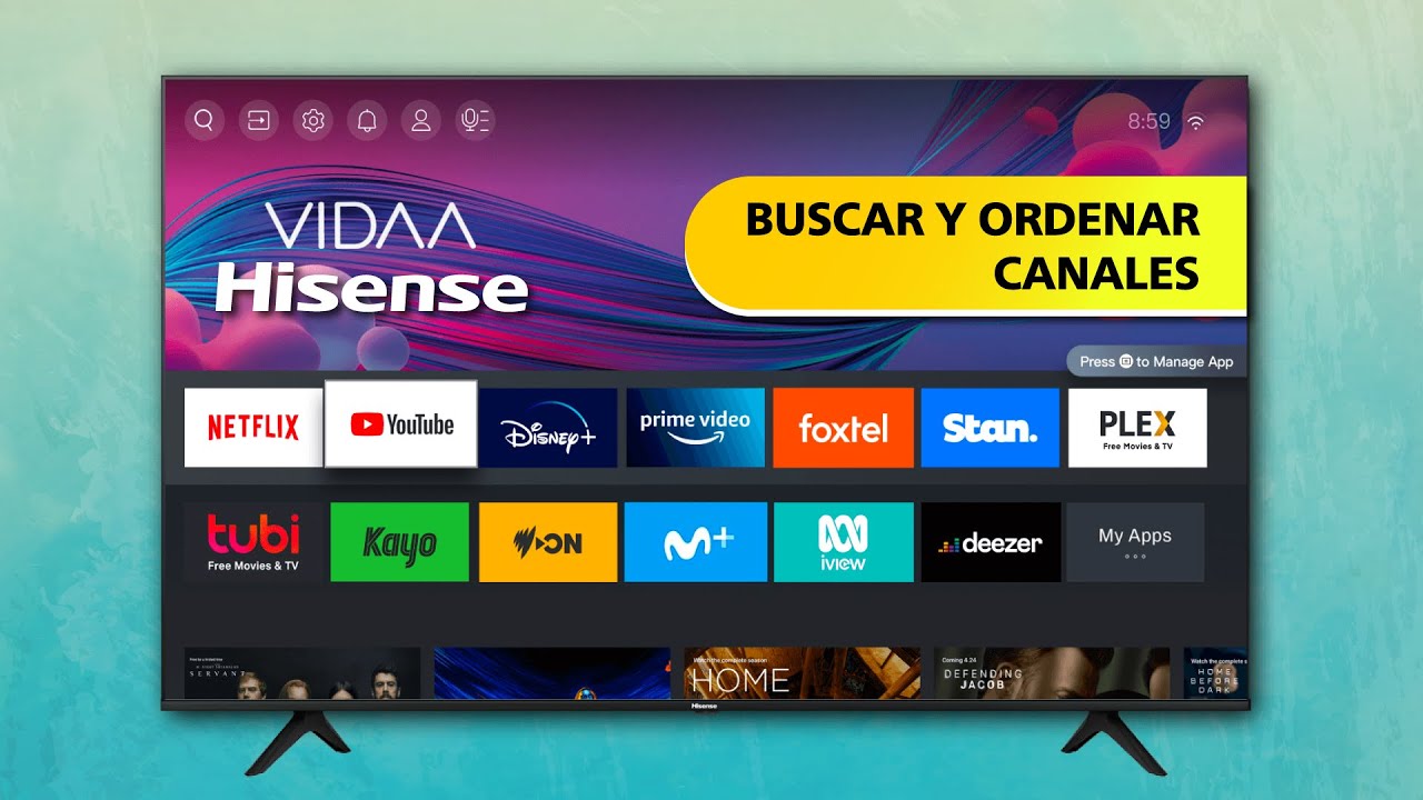 Cómo BUSCAR y ORDENAR CANALES en Smart TV HISENSE 📺 Explicación Paso a Paso ✅ 💜