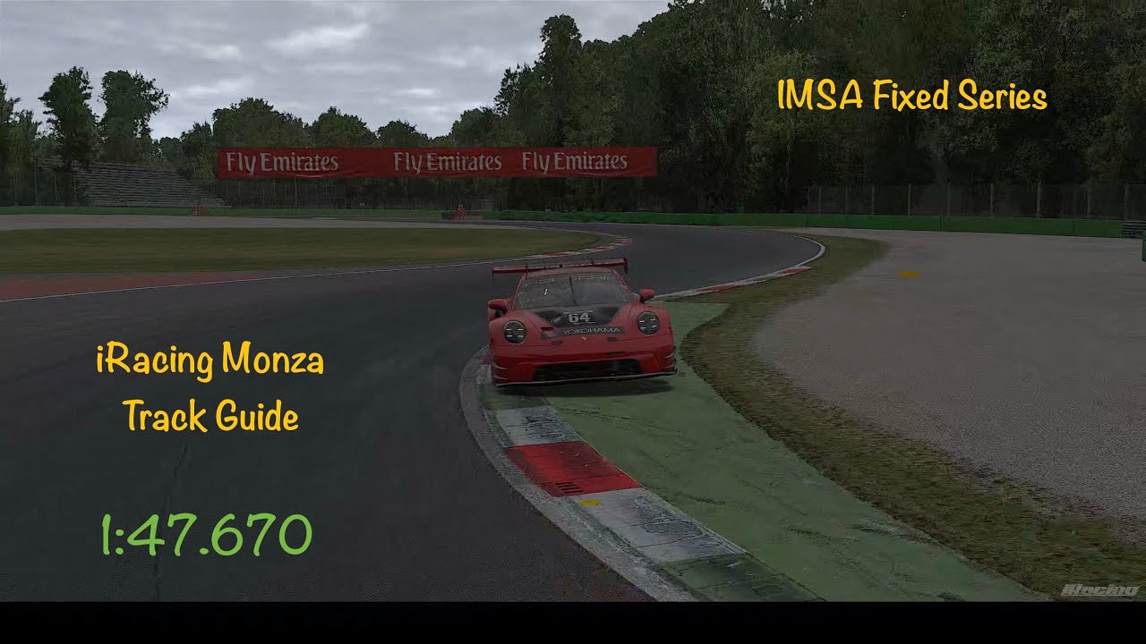 iRacing Monza GT3 Track Guide IMSA Fixed - 1:47.670