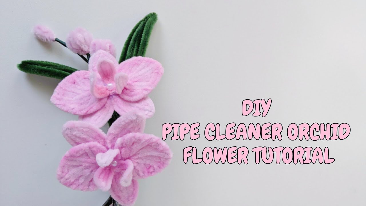 Pipe cleaner ORCHID flower tutorial | Fuzzy wire Orchids | Chenille wire Orchid flower| Fuzzy flower
