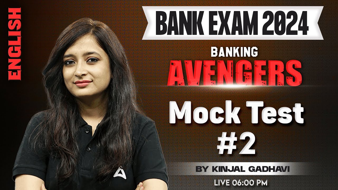 Bank Exams 2024 | IBPS/ SBI/ RBI | English Mock Test By Kinjal Gadhavi #2