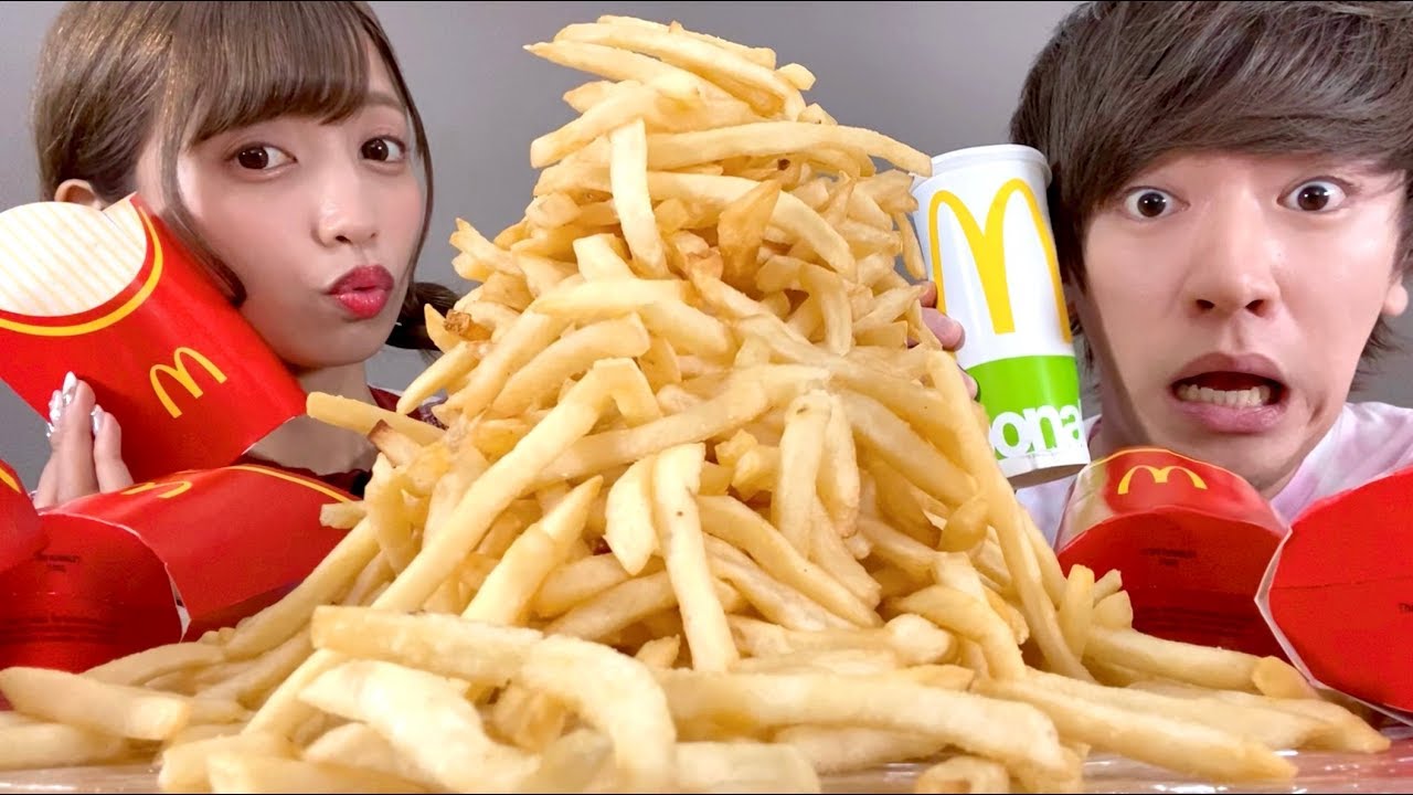 【大食い】マックのポテト1kg食べ切るまで帰れません！！【帰れま10】
