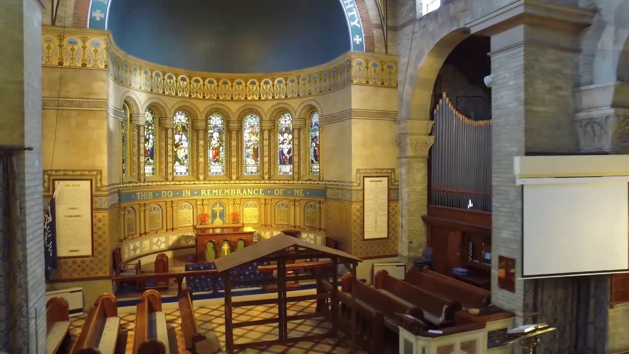 Flying a drone in church
