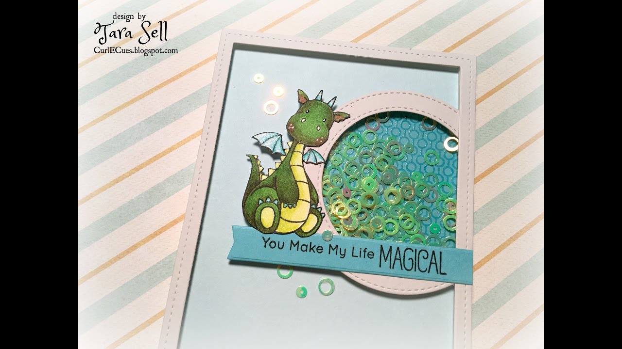 MFT Sketch Challenge #300: Off the Edge Shaker featuring Magical Dragons