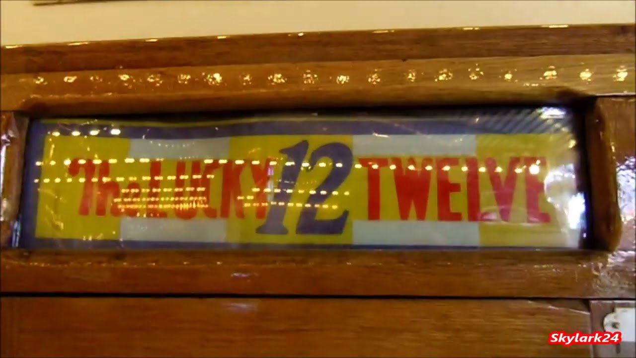 Coin Operated The Lucky Twelve Amusement Arcade Machine