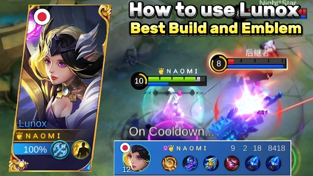 HOW TO USE LUNOX?✨Lunox Gameplay Best Build and Emblem💕