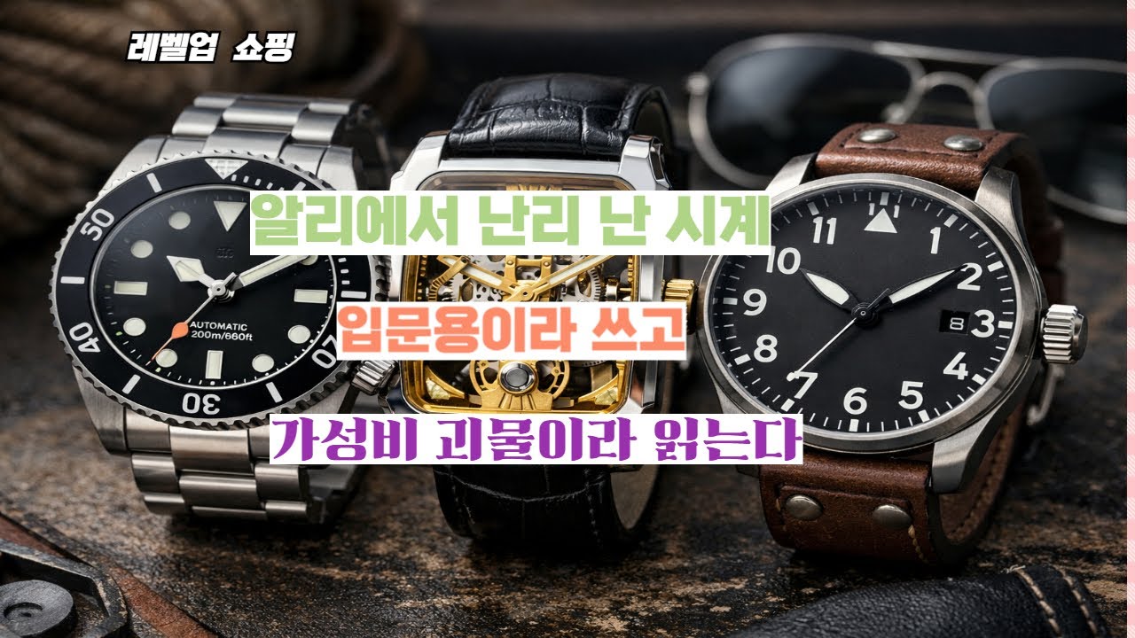알리익스프레스 남자 기계식 시계 3종🔥직구 특가 대란! 다이버·파일럿·스켈레톤 대박템