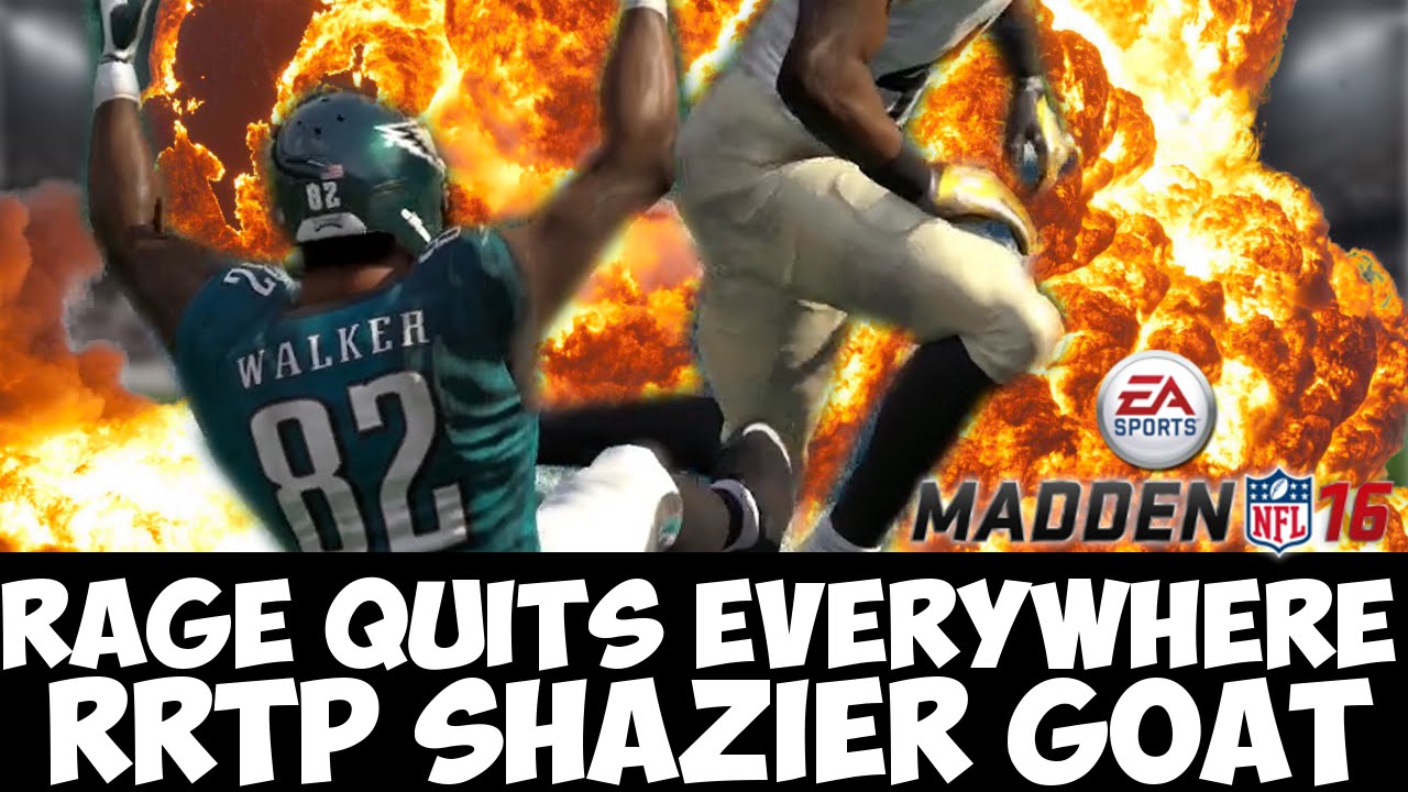 MUT 16 GAMEPLAY | WILL THE RAGE EVER STOP! RTTP SHAZIER TOO FAST! Madden 16 Ultimate Team