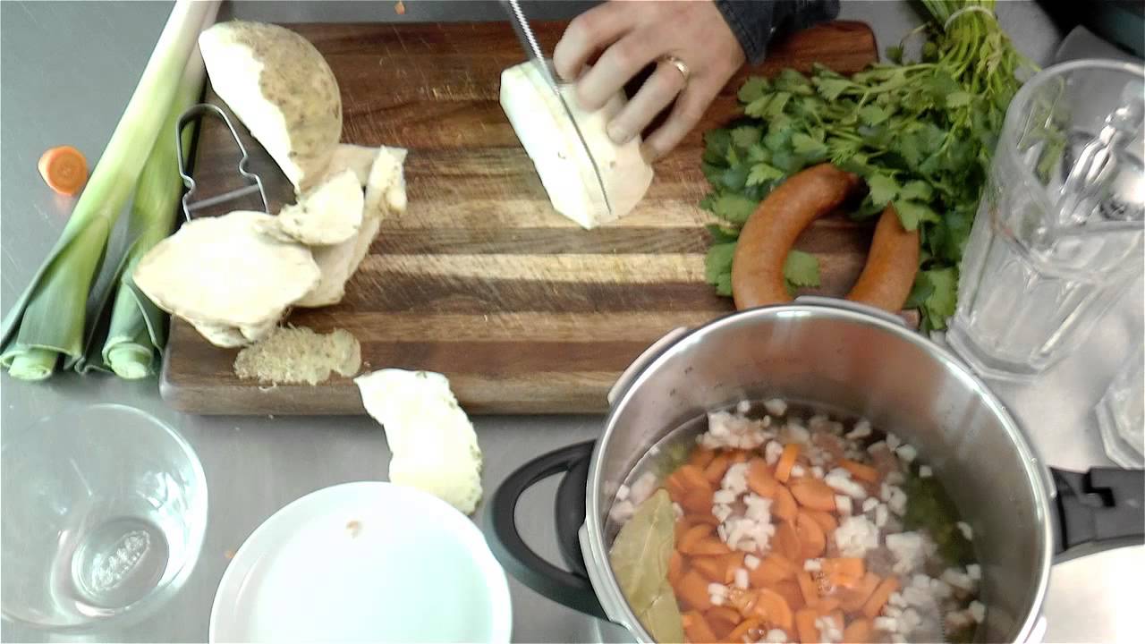 Erwtensoep in de snelkookpan