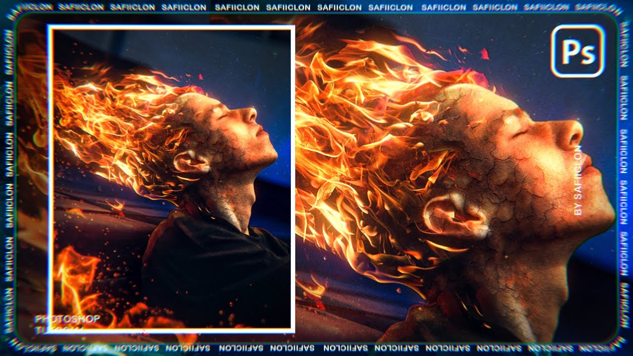 How to Create Realistic Fire Head Effect in Photoshop | Photo Manipulation Tutorial 🔥