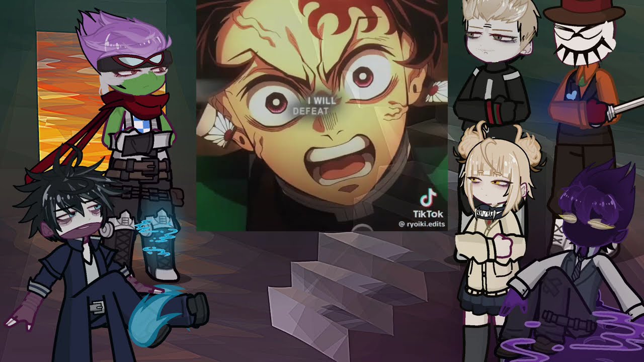 MHA BNHA villains 𝙧𝙚𝙖𝙘𝙩 𝙩𝙤 Tanjiro | Giyuu | Demon slayer | Deku | Gacha life