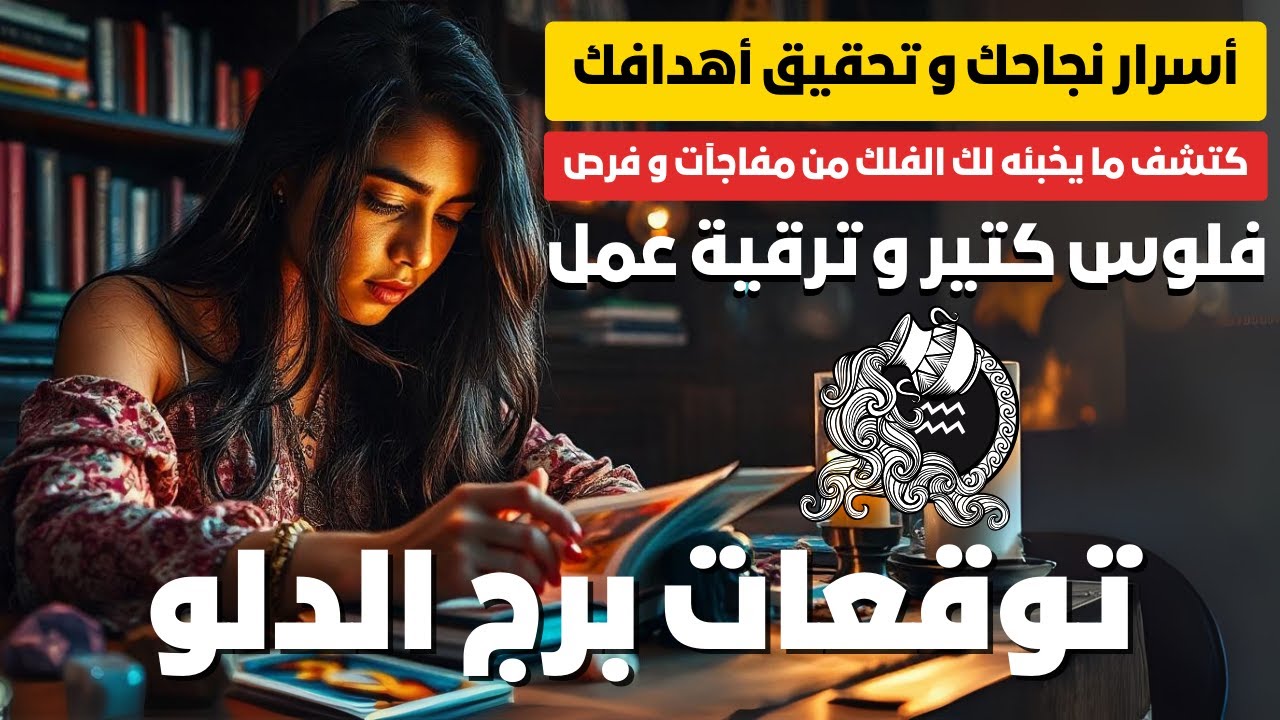 توقعات برج الدلو♒أسرار نجاحك و تحقيق أهدافك 🎯 فلوس كتير جاية لك 💰 حب جديد يطرق بابك ❤️ و ترقية عمل💼