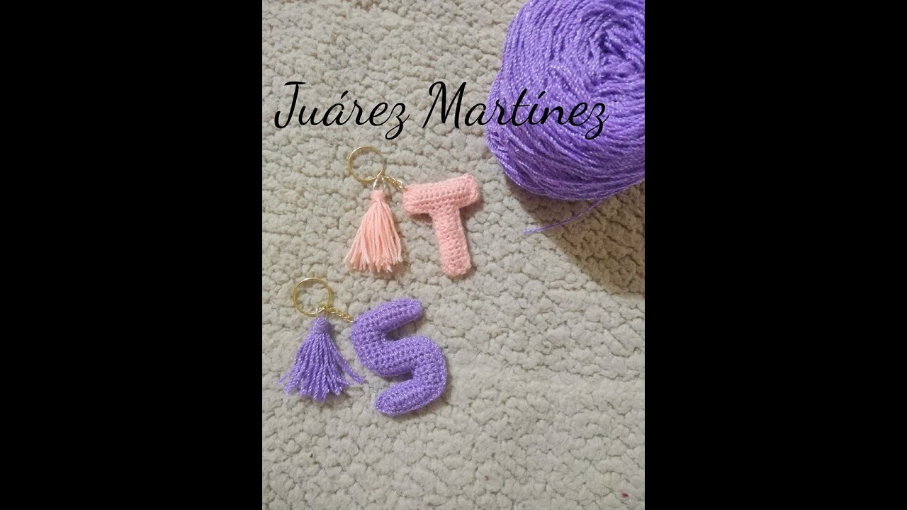 Abecedario tejido a crochet (S, T)