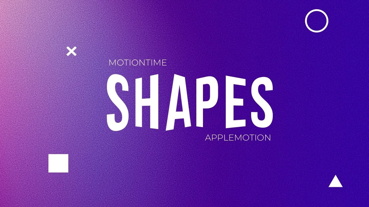 Shapes in Apple motion (애플 모션 레슨)