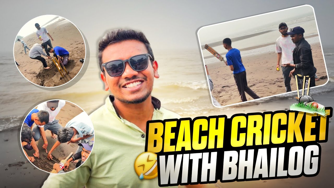 Beach Cricket With BHAILOG 😂🏏 | VLOG | NotJustTravel