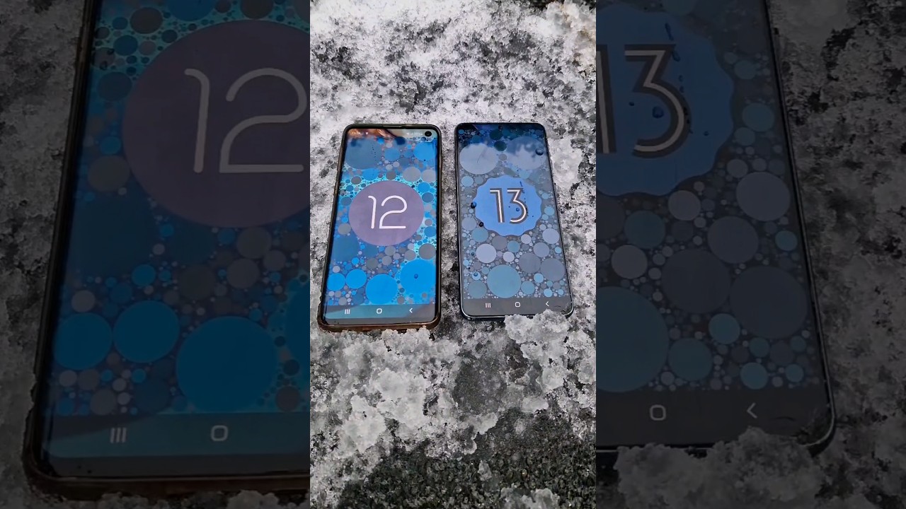 Samsung S10 vs. Samsung S21 5G boot up ❄️ Android 12 vs. Android 13 #liveboot #s10 #s215g #android13