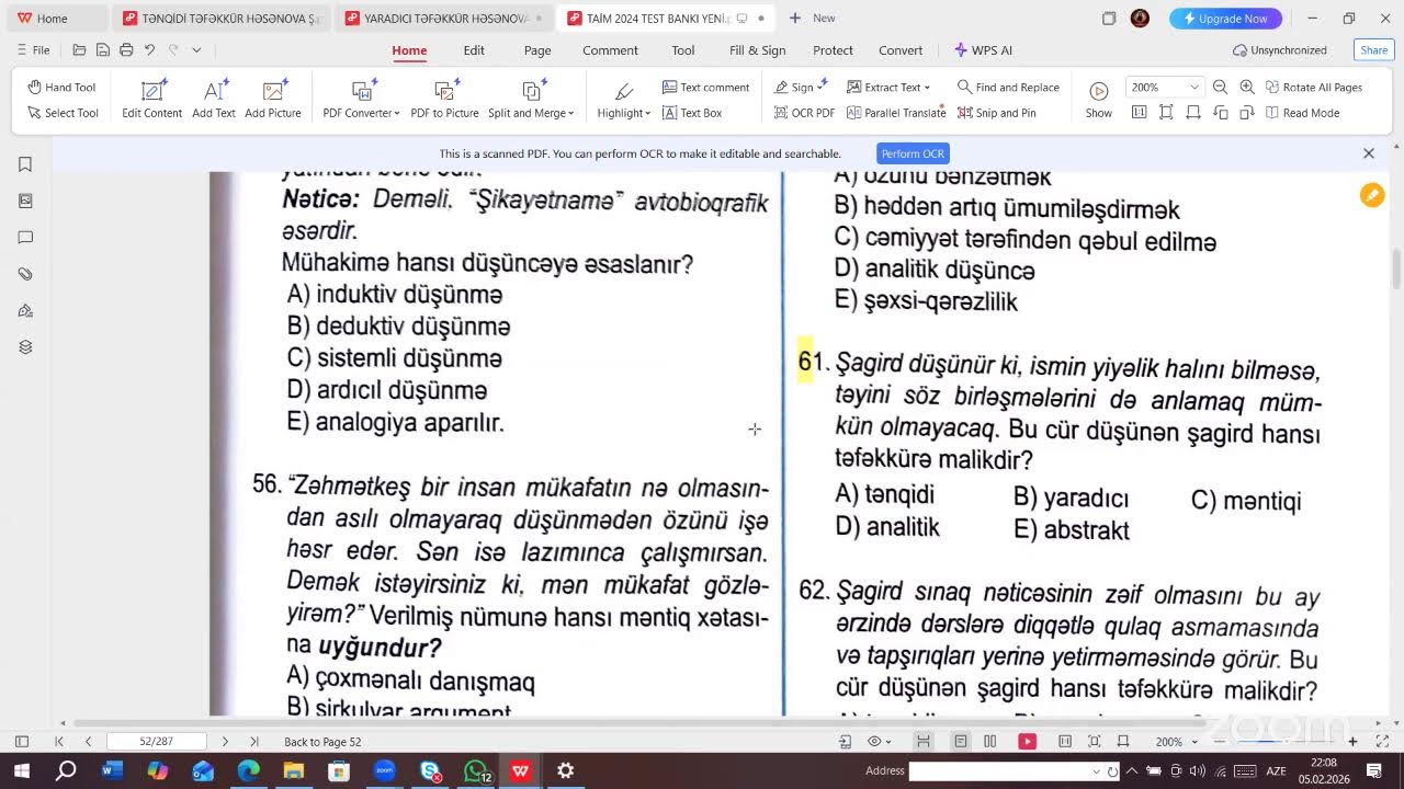 TƏNQİDİ VƏ YARADICI TƏFƏKKÜR
