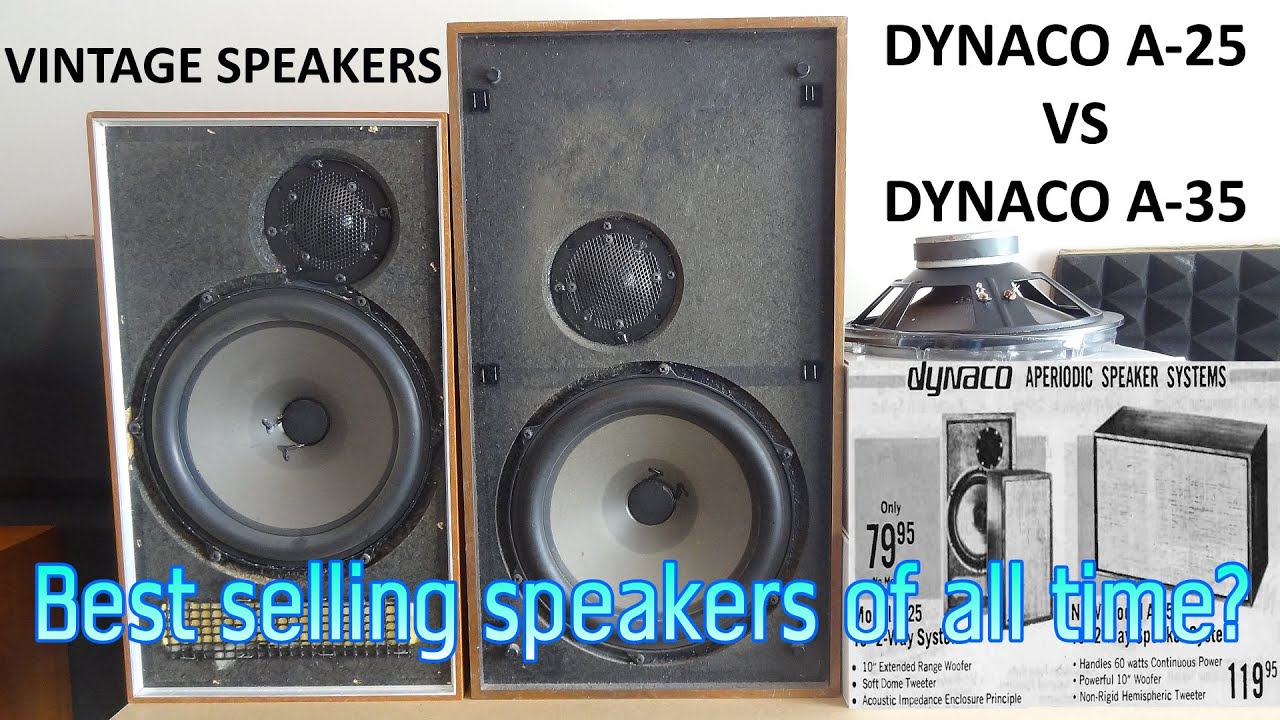 Dynaco A-25 Speakers Review vs Dynaco A-35 comparison. Best Selling Speakers of all time (one  of)