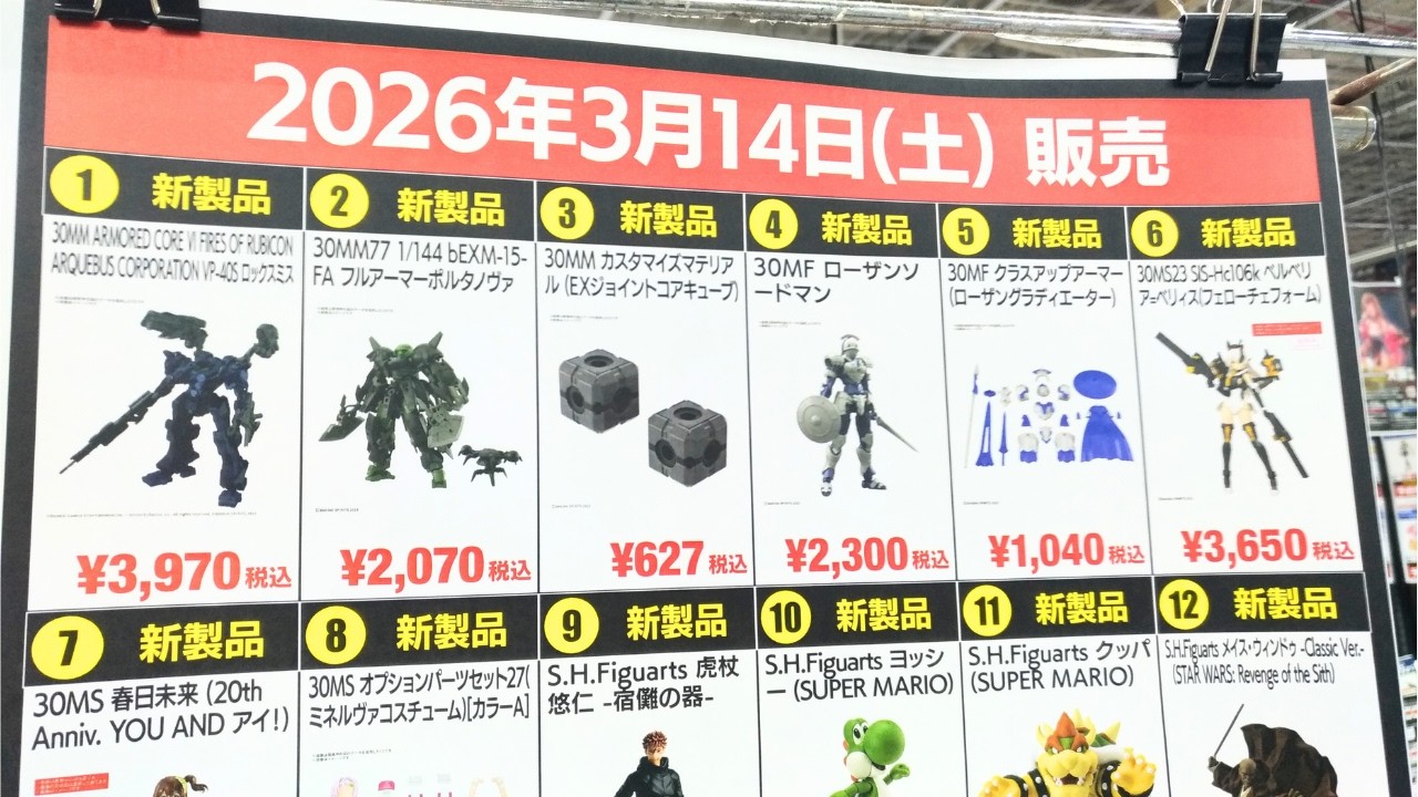 【ガンプラ再販】ヨドバシ梅田2026年3月13日入荷情報午後6時30分在庫