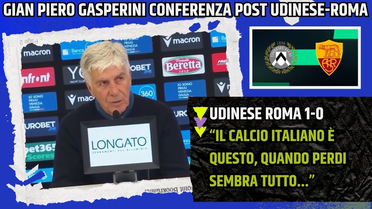 GASPERINI CONFERENZA POST UDINESE ROMA: