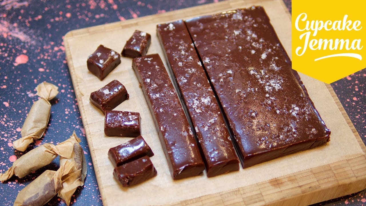 Chewy Salted Chocolate Caramels | Cupcake Jemma