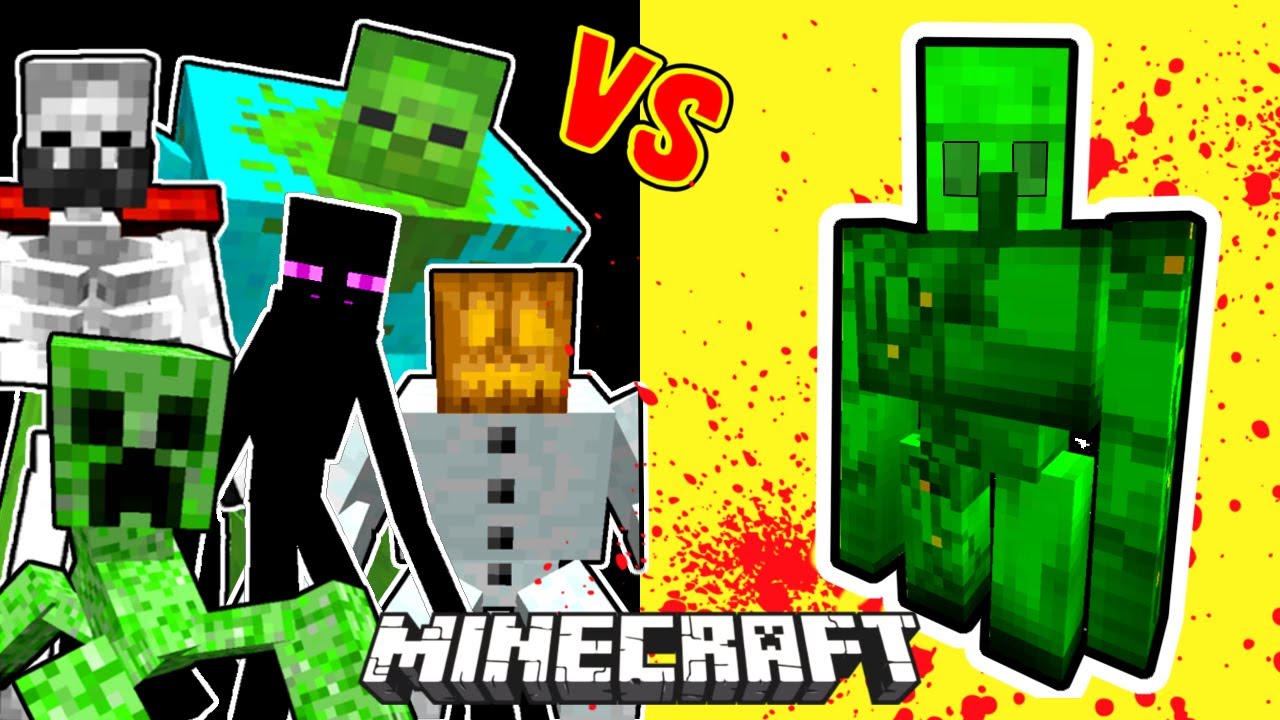 Slime Golem Vs. Mutant Monsters in Minecraft