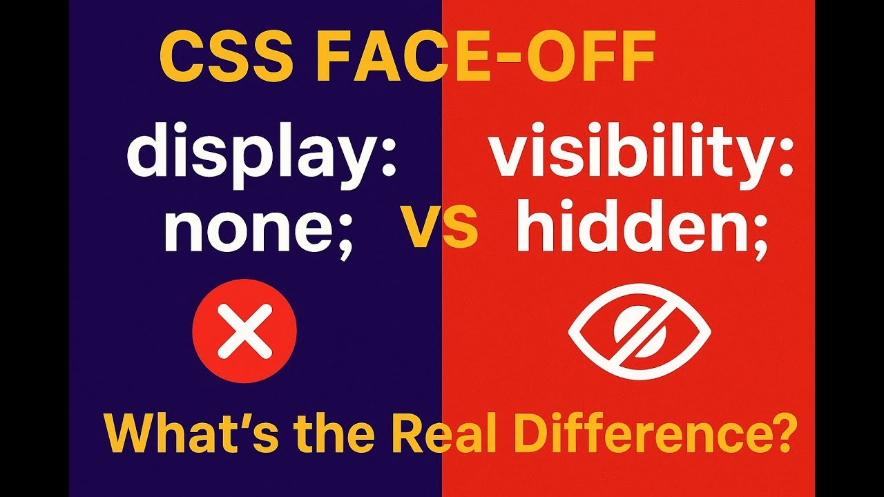 CSS Face-Off: display: none vs visibility: hidden &mdash; What's the Real Difference?