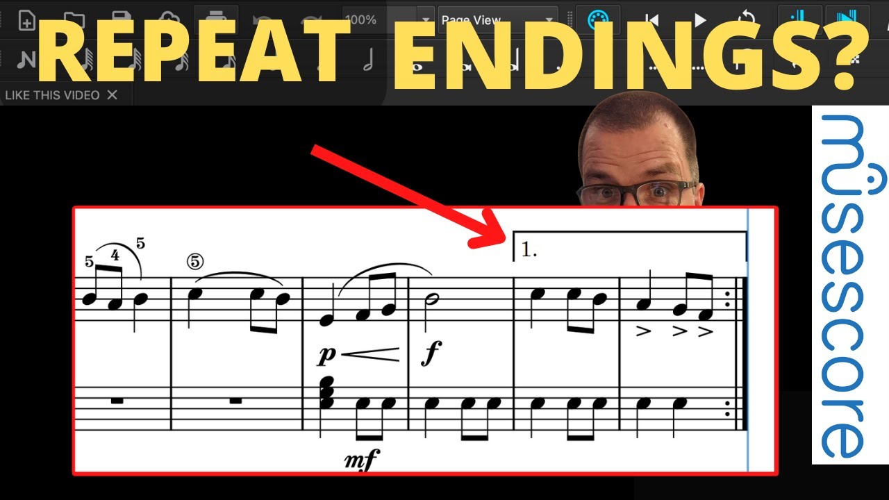 Musescore tutorial for beginners! create 1st ending repeats and repeats w successful playback