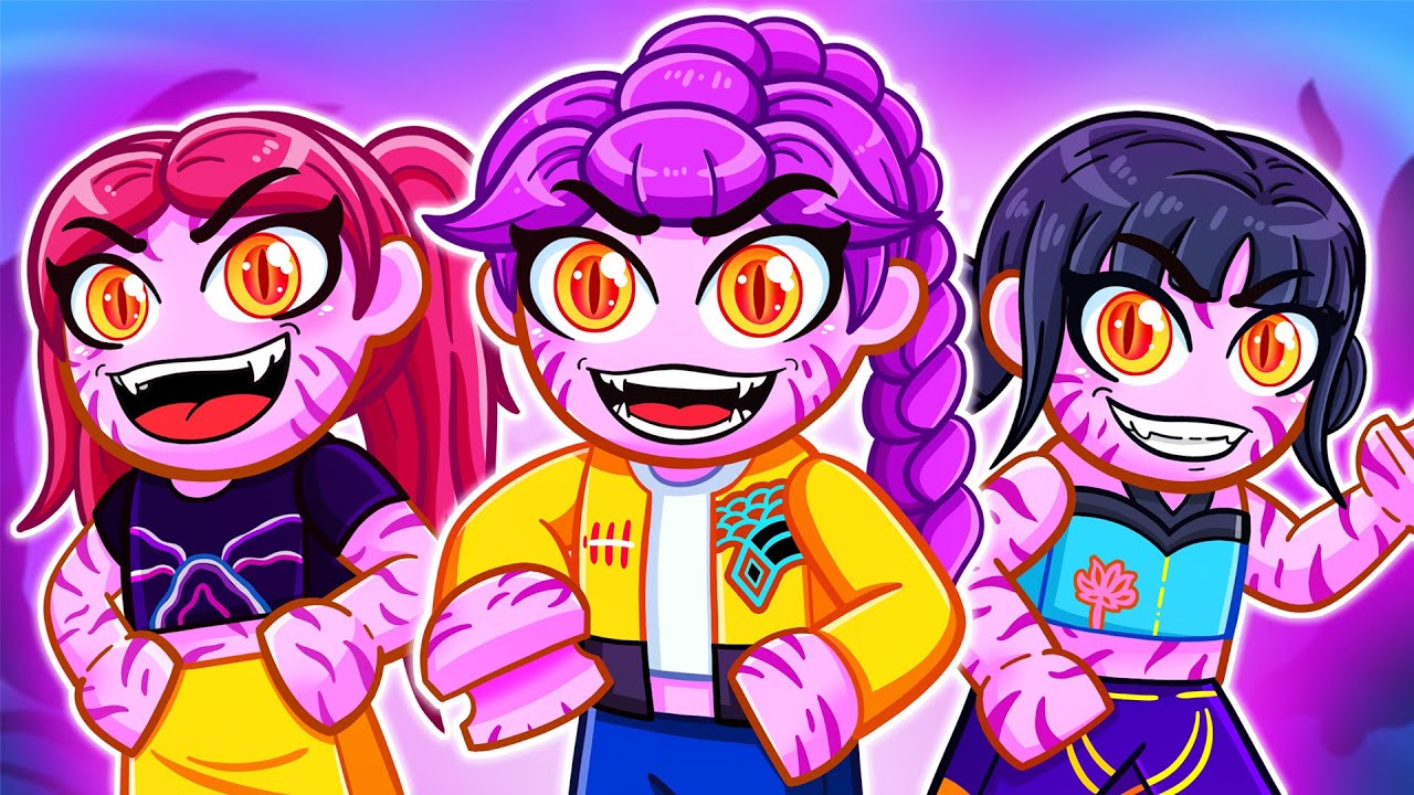RUMI, MIRA & ZOEY TURN INTO DEMONS in Roblox! | Kpop Demon Hunters
