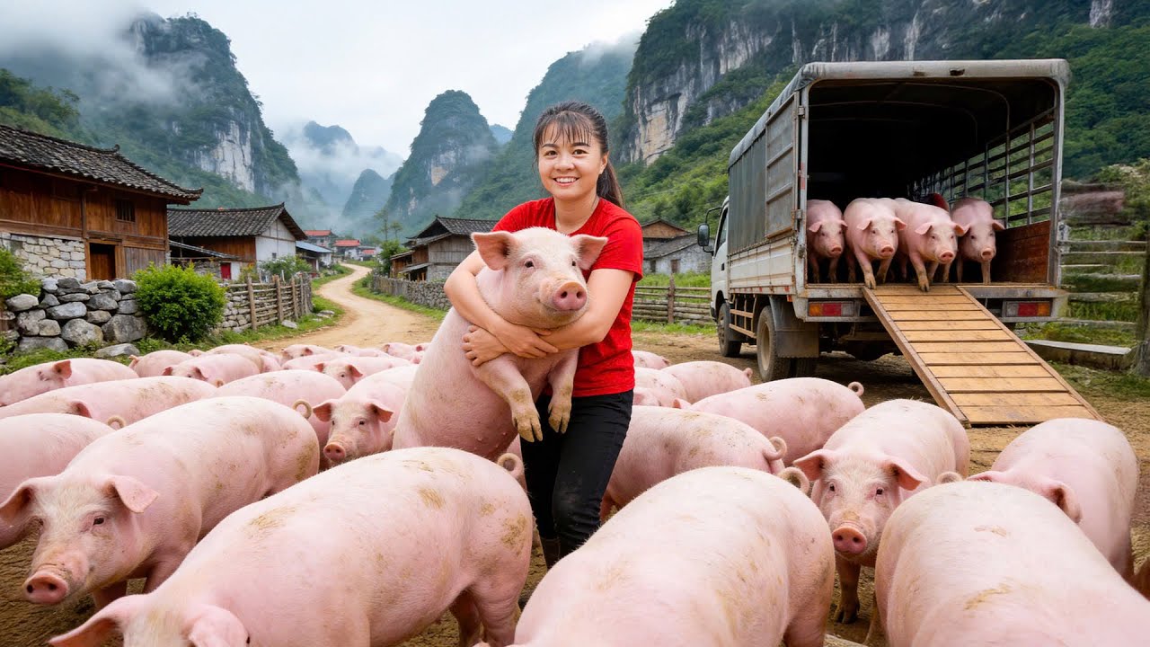 Pigs Grow to 90Kg in 5 Months | Farm Life & Selling Pigs