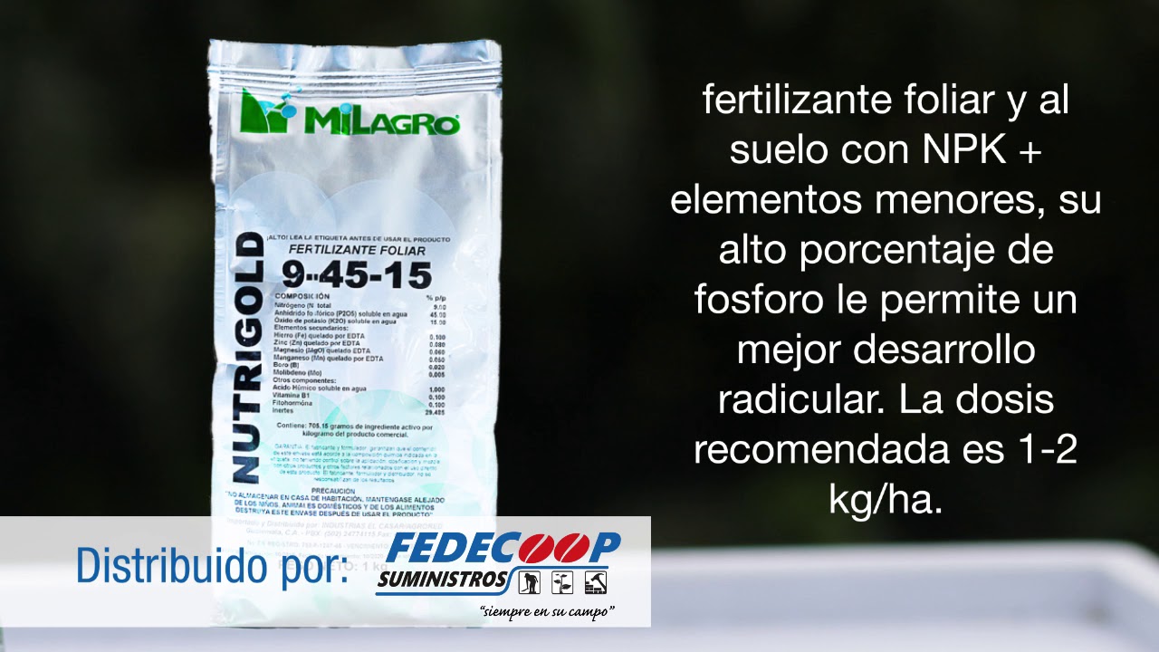 Fedecoop, Productos Milagro, Aminoleaf, Nutrigold y oligomix
