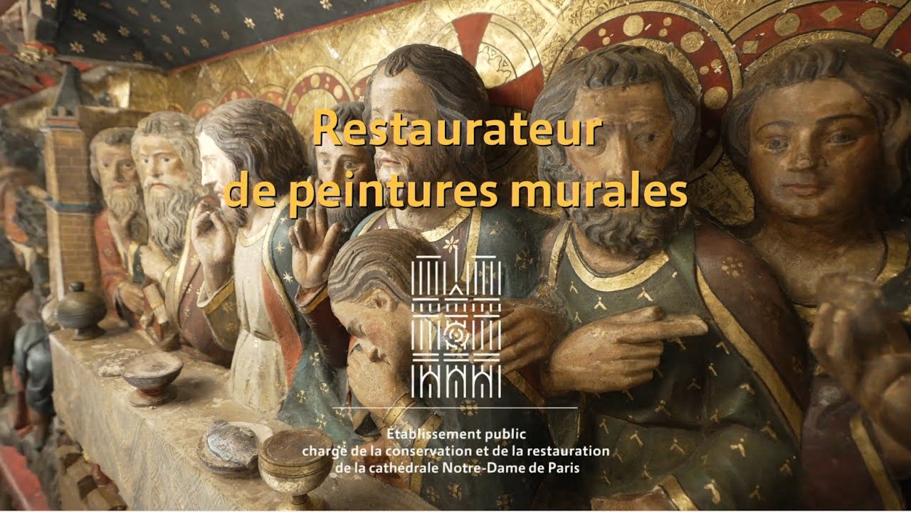 Restaurateur de peintures murales, un m&eacute;tier au c&oelig;ur de la restauration de Notre-Dame de Paris