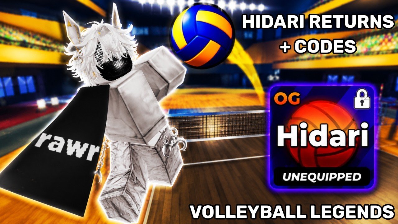 HIDARI RETURNS + CODES in Volleyball Legends