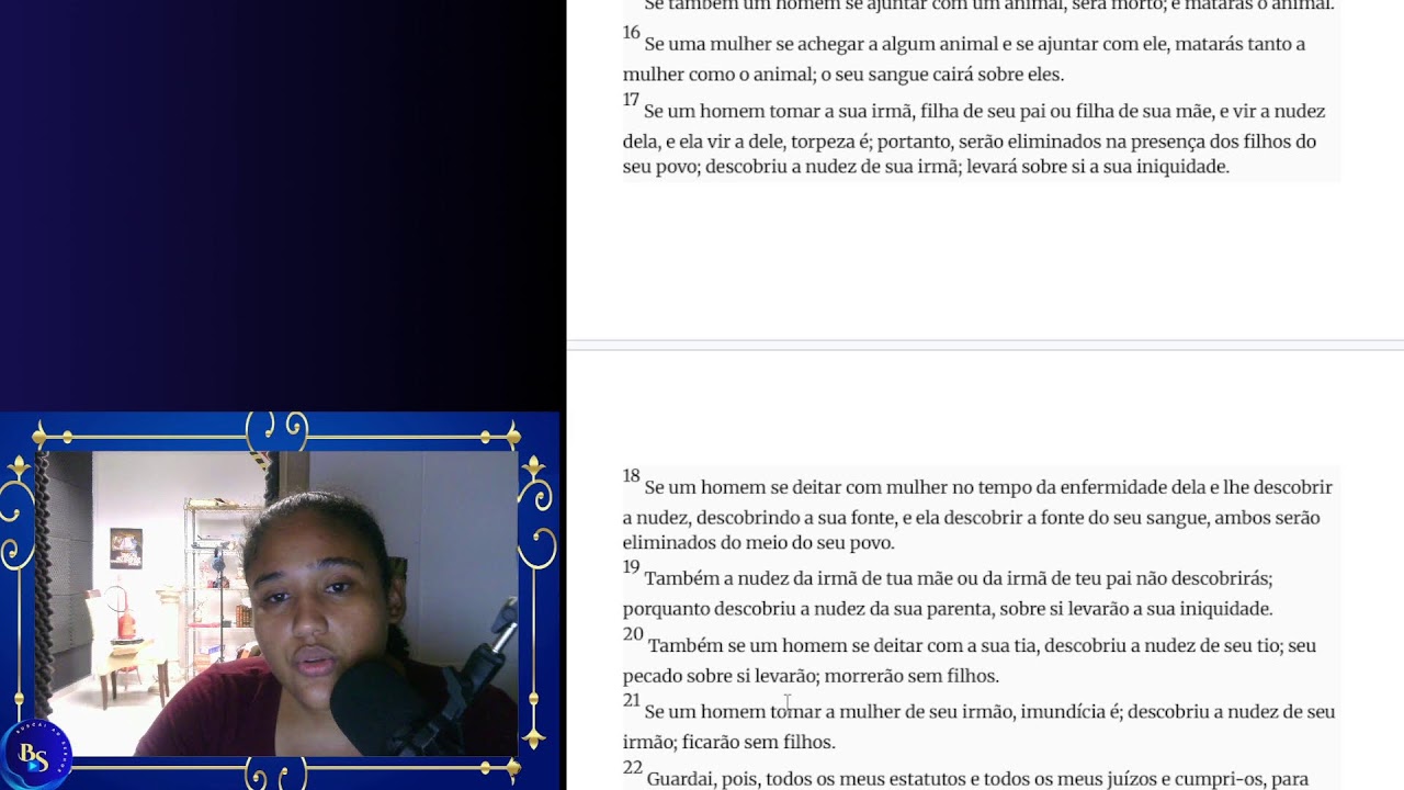 LIVE 11 -LEVÍTICO 11 A 20 (LEITURA BÍBLICA) PARTE 2