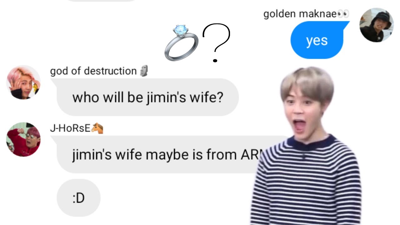bts text- jimin getting married? who?