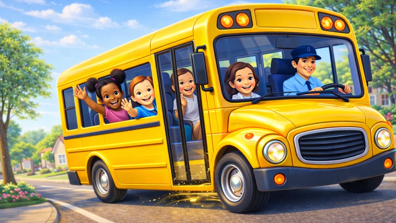 Wheels on the Bus 🚌 | Kids Nursery Rhymes & Songs | Curious Lights