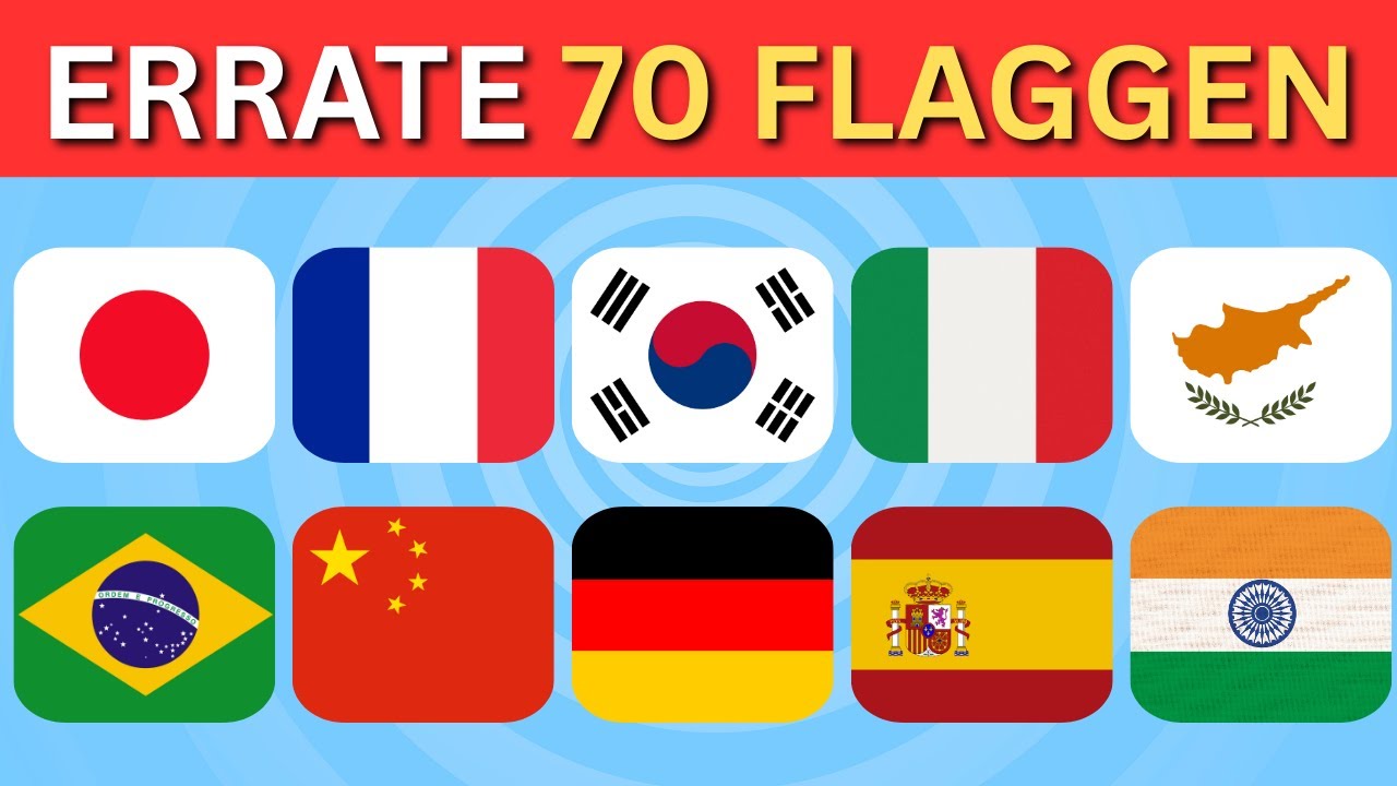 Errate die Flagge in 3 Sekunden🚩| Kannst du 70 Flaggen erraten?