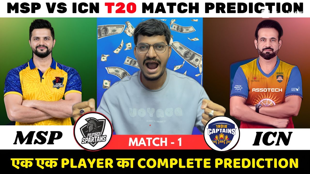 MSP vs ICN Dream11 Prediction | MSP vs ICN Dream11 | Mumbai Spartans vs India Captains T20 Match
