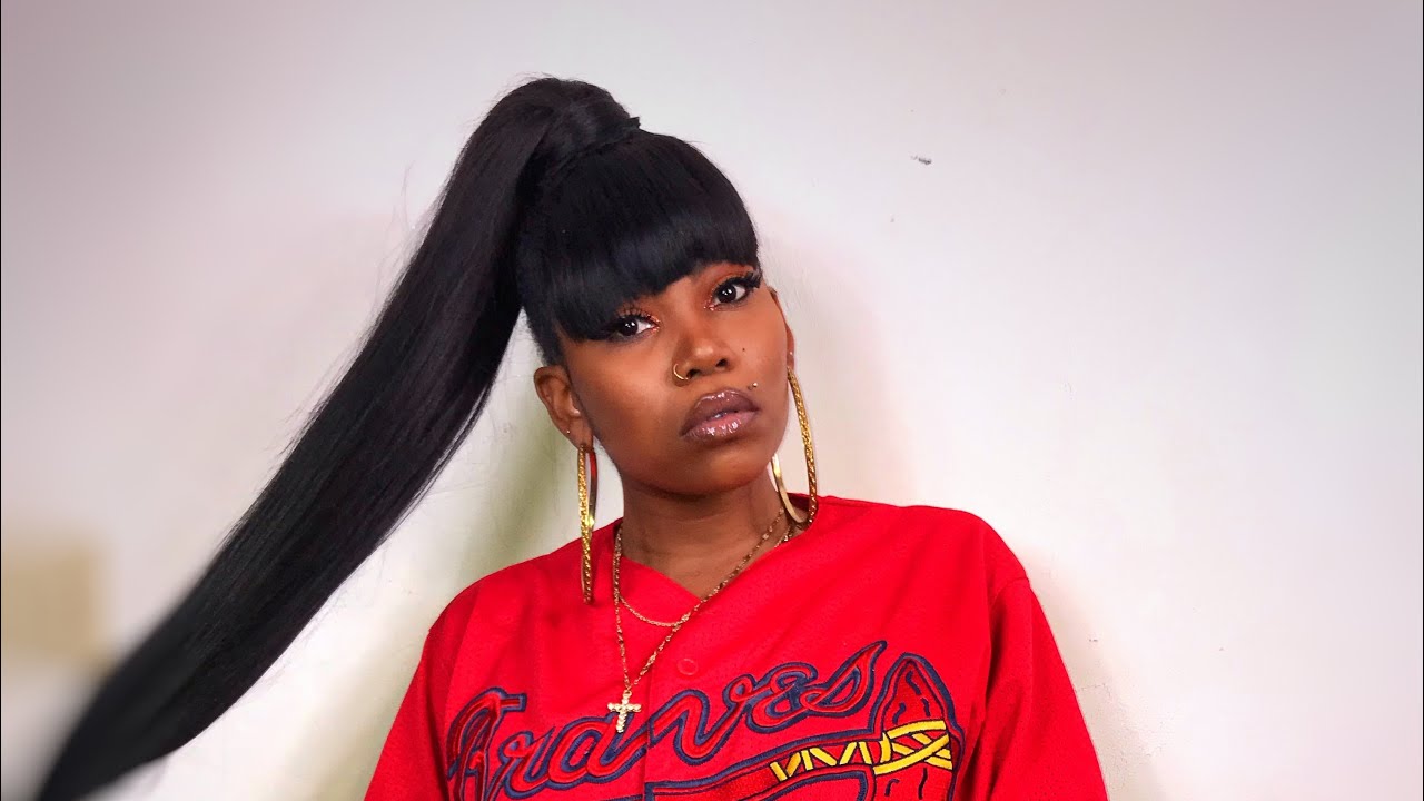DIY clip bang. DIY drawstring ponytail . Protective Styles! How to’s for beginners! Natural styles