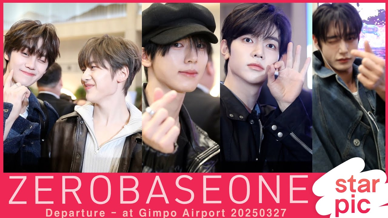 제로베이스원 '달콤한 인사!'  [STARPIC]  / ZEROBASEONE Departure - at Gimpo Airport 20250327