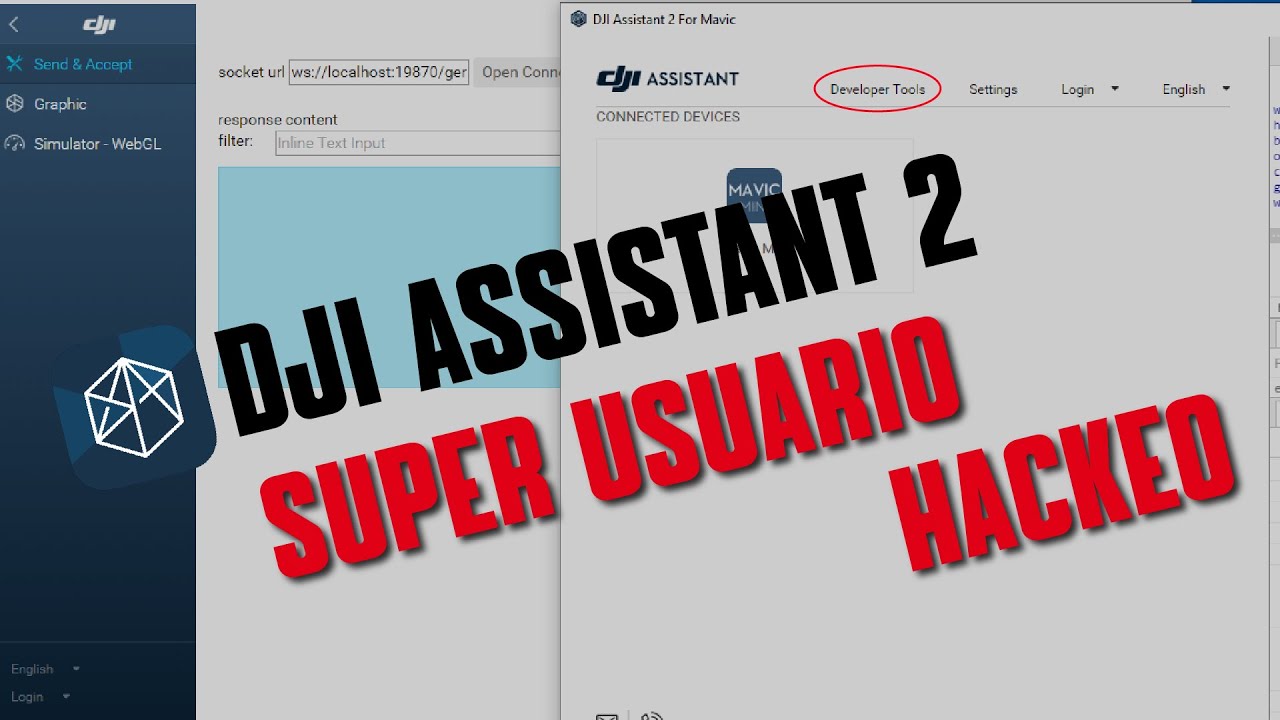 DJI ASSISTANT 2  FOR MAVIC Dev tools Enable II HACKEADO