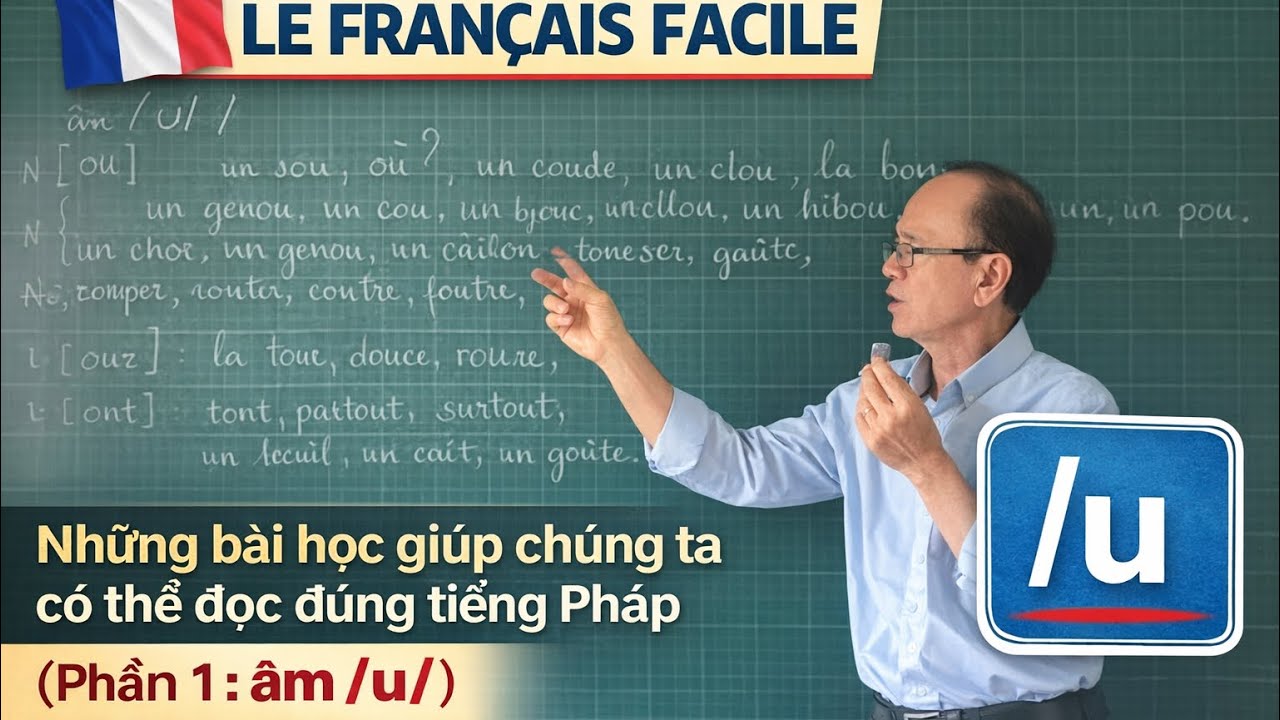 Bài 11- LE FRANÇAIS FACILE _ Những bài học giúp chúng ta có thể đọc đúng tiếng Pháp( Phần 1: âm /u/)