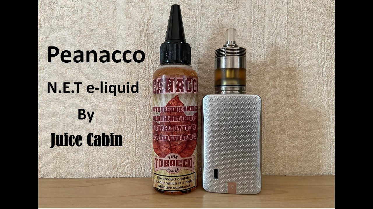 Peanacco N.E.T e-liquid review | By Juice Cabin |  Tasty dessert / tobacco e- liquid.
