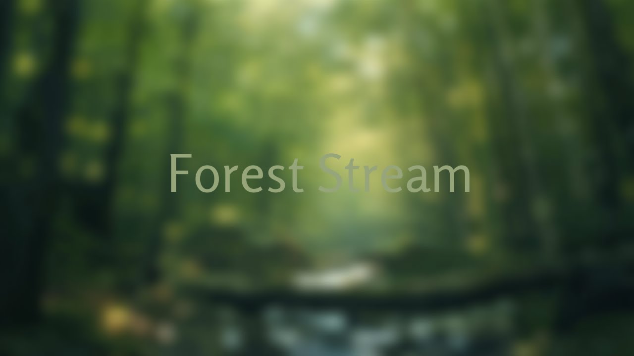 Gentle Forest Stream Sounds (1 Hour) | Black Screen | Sleep, Relax & Focus
