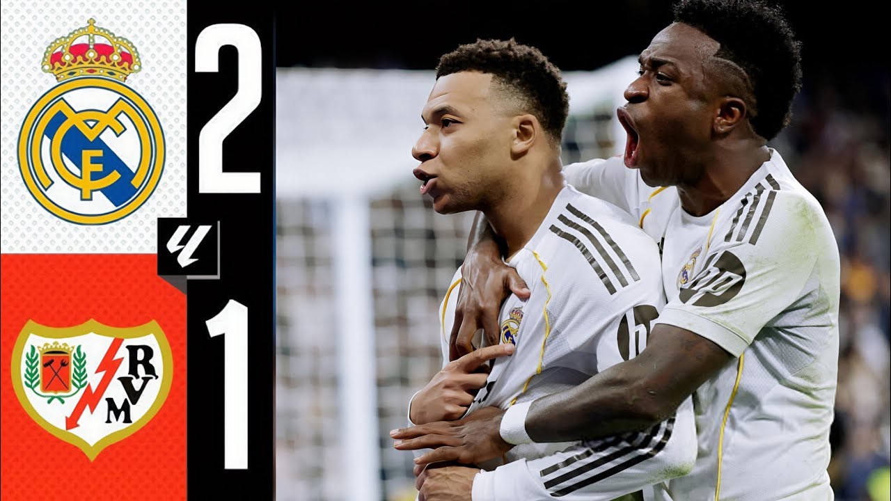 🔥 Real Madrid 2–1 Rayo Vallecano | Match Highlights ⚽ | ALL GOALS