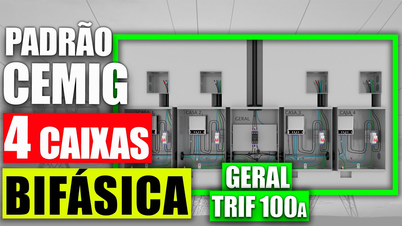 PADRÃO CEMIG COM 4 CAIXAS BIFÁSICA, COMO INSTALAR E MONTAR