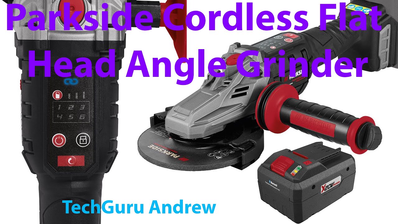 Parkside Cordless Flat Head Angle Grinder 20V PPWSFA 20-Li A2