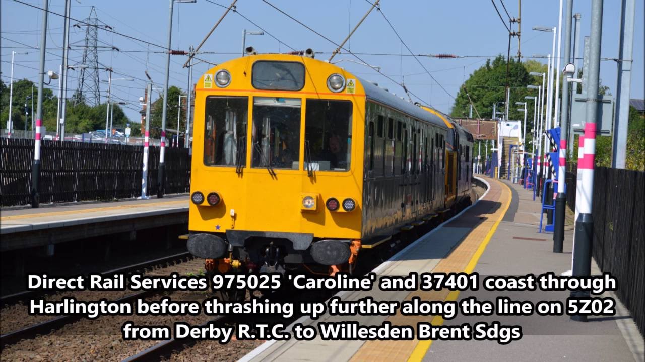 Direct Rail Services 975025 'Caroline' and 37401 @ Harlington